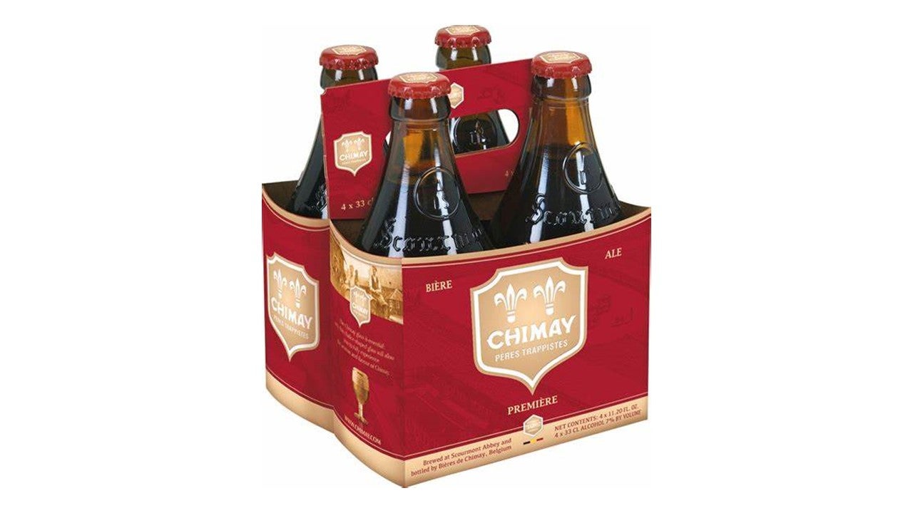 Chimay 11.2oz 4-Pack & Glass Gift Set
